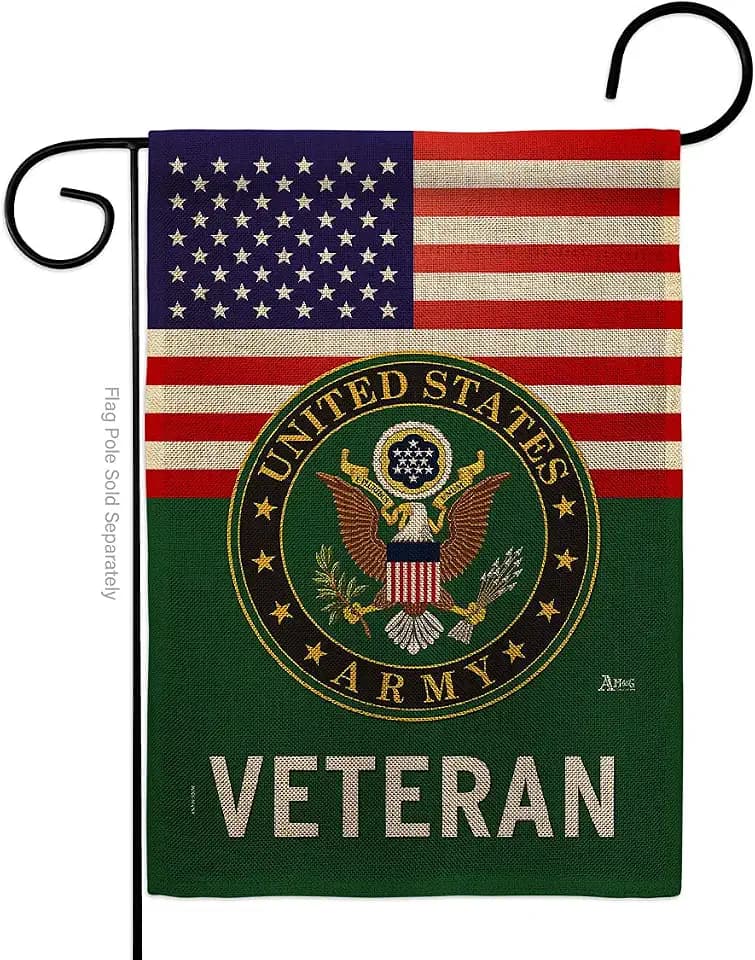 Americana Home & Garden US Army Veteran Burlap Garden Flag Armed Forces Rangers United State American Military Retire Official House Decoration Banner Small Yard Gift Double-Sided, Thick, Made In USA