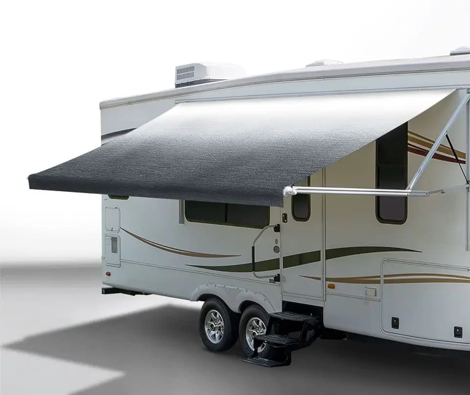 RecPro 19' RV Awning Fabric Replacement | Gray Fade Vinyl