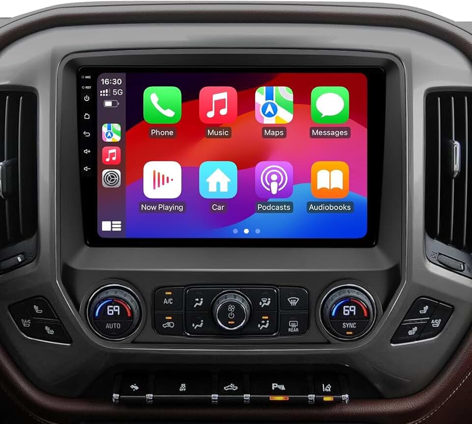 10.2'' 64G Car Radio for 2014-2018 Chevy Silverado/GMC Sierra Carplay