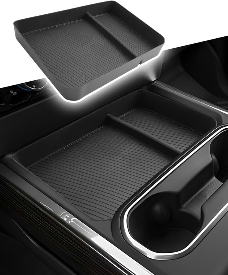 CDEFG for 2024 2025 2026 Chevy Silverado 2500 3500 HD Accessories Center Console Organizer Tray for Chevrolet Silverado 2500HD 3500HD- Not Compatible with Front Triple Seats/1500