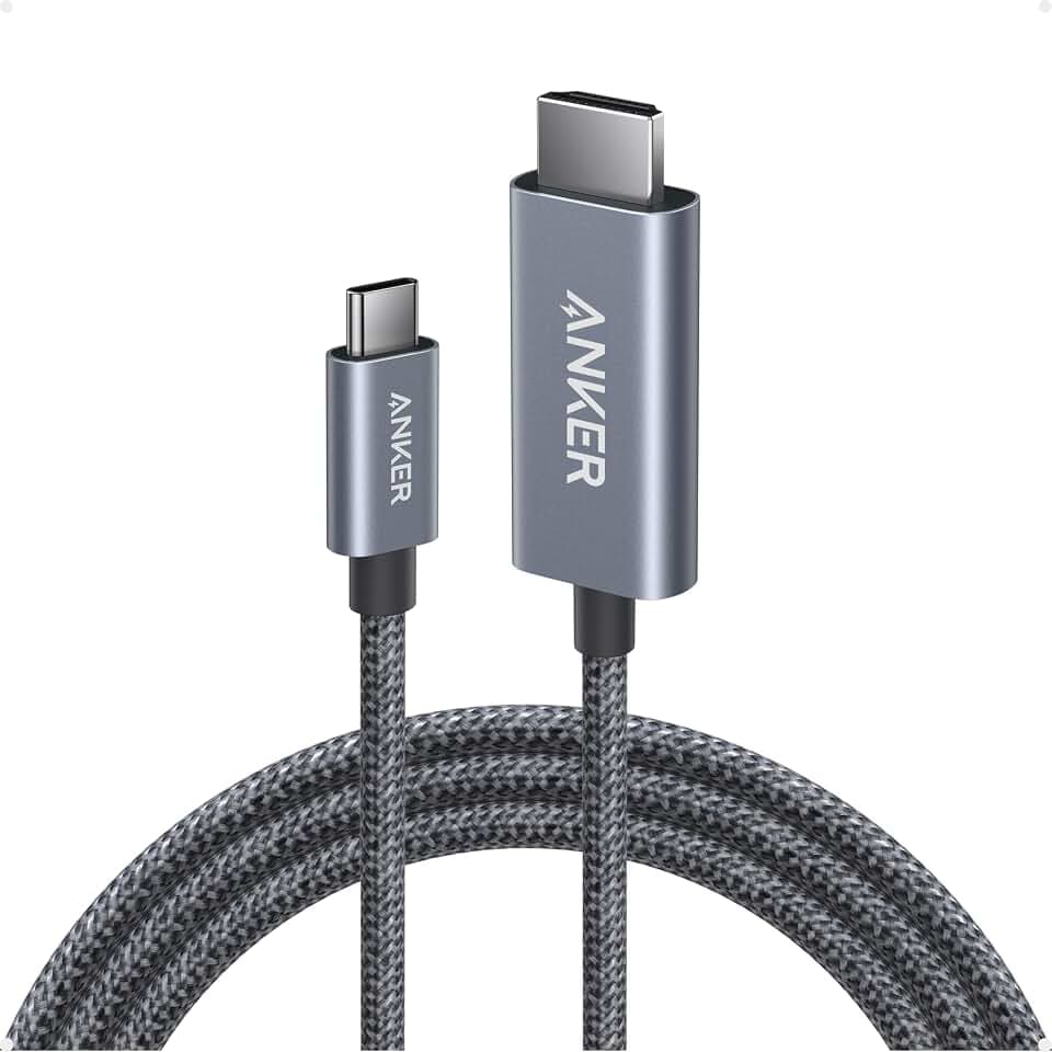 Anker HDMI Cable, 4K@60Hz Ultra-Fast USB C to HDMI Cord, 6ft