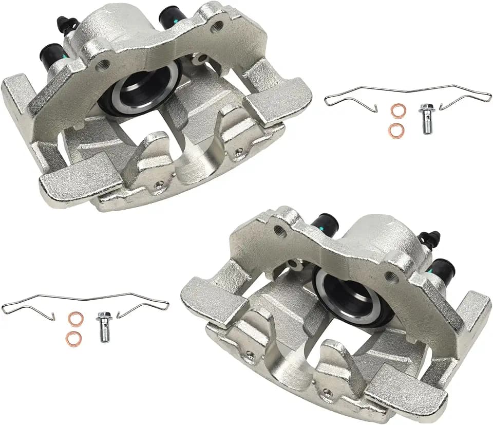 KUSATEC 19B2942E 19B2943E Front Disc Brake Caliper with Bracket Fit for Mazda 3 2008-2015, Mazda 3 Sport 2010-2013 2.5L