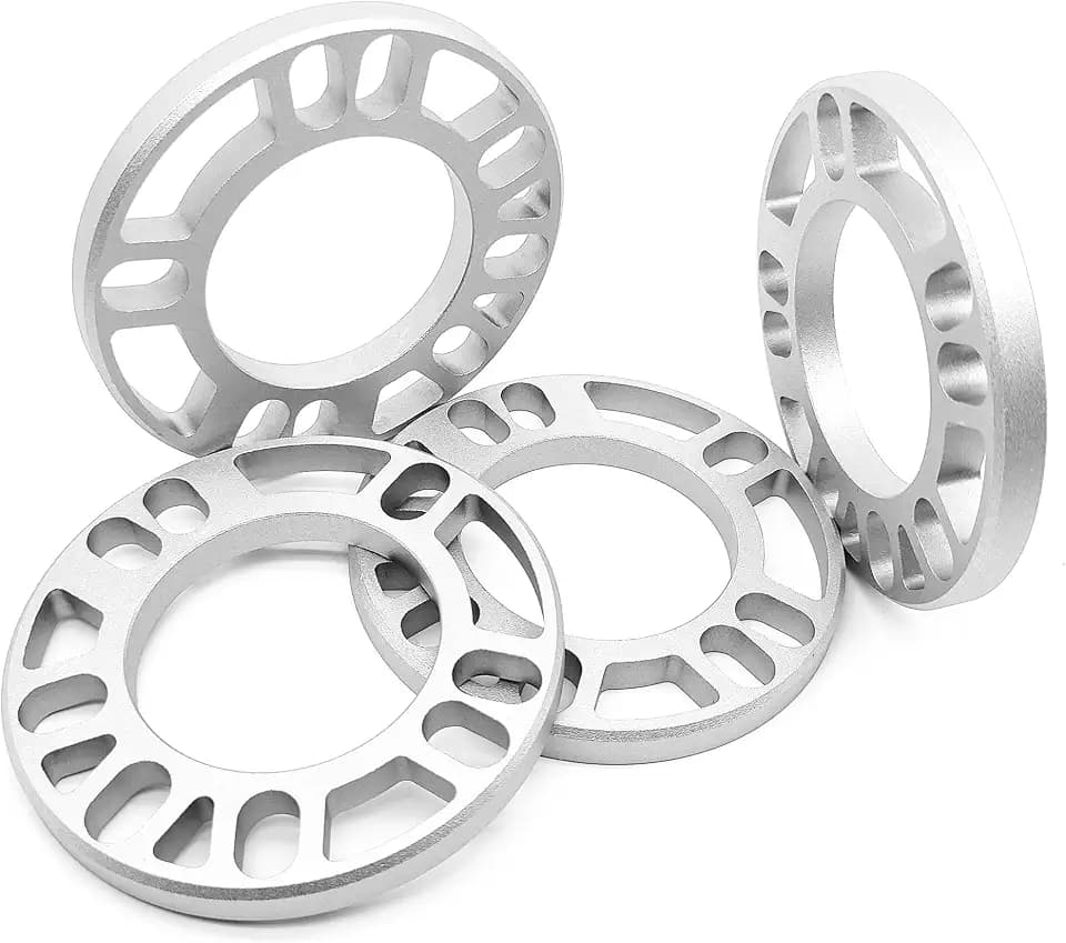 BRONEVO 4pc 1/2" (12mm) Universal Wheel Spacers for 4 & 5 Lug - Fits 98 to 114.3mm Patterns (4x100 5x100 5x114.3) - ID 75mm OD 135mm Compact Die-Cast Aluminum