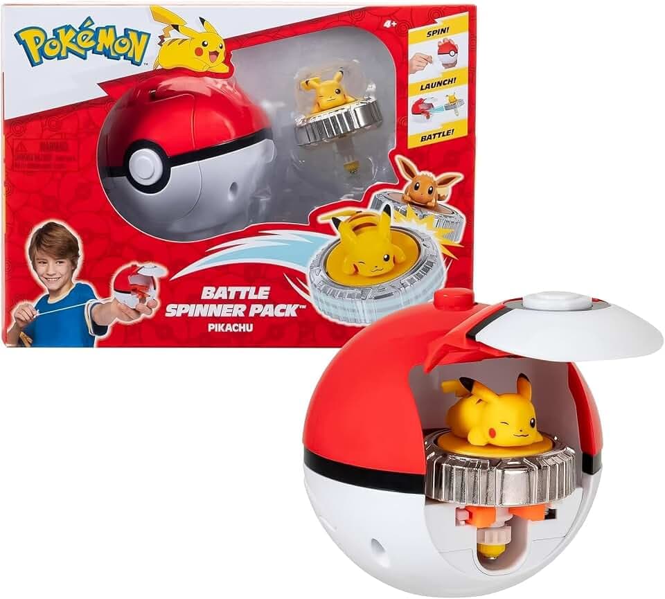 Pokémon PKW4398 - Battle Spinner - Pikachu, offizielles Spielset