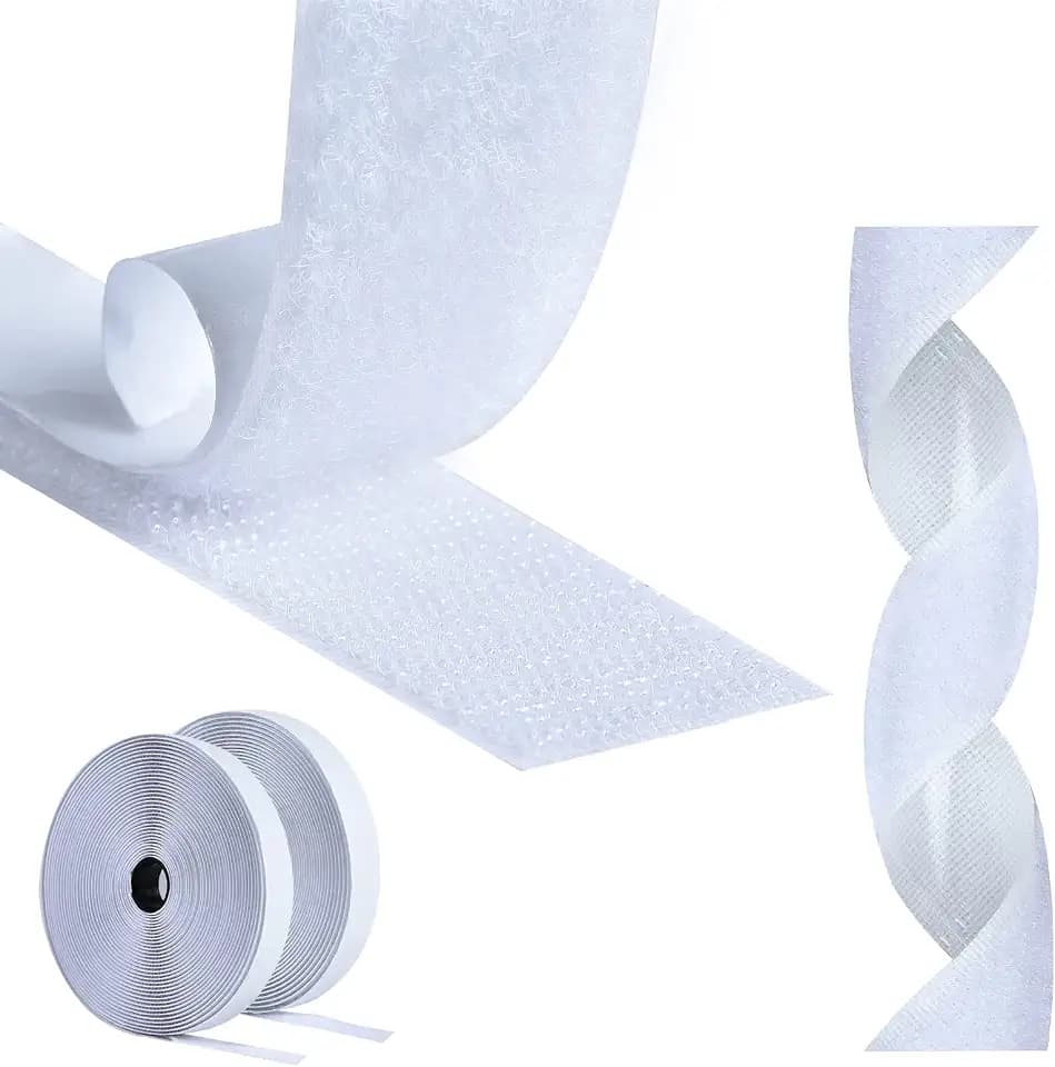 AiQInu Klettband Selbstklebend,5M Klettverschluss Extra Stark Doppelseitig Klebende,30mm Breit Selbstklebendes Klebepad Enthält Flauschband und Hakenband Kann für Haushalt,DIY und Handgefertigt