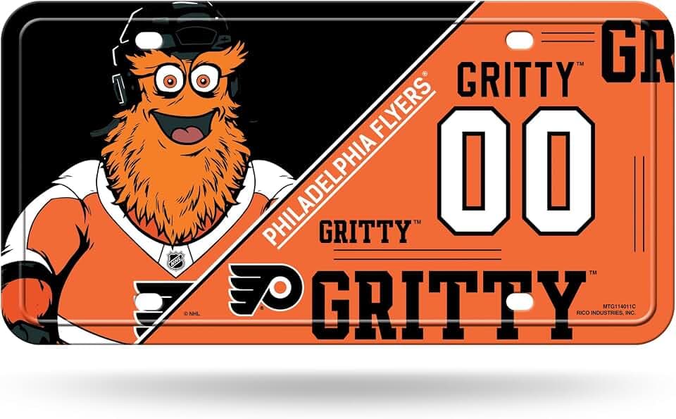 Rico Industries NHL Hockey Philadelphia Flyers Gritty Metal Tag