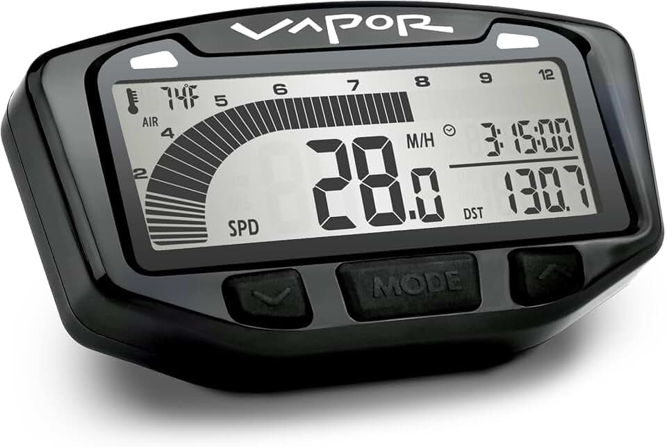 Trail Tech 752-114 Vapor Digital Speedometer Tachometer Gauge Kit, 2000-2019 Polaris Sportsman Ranger RZR ACE