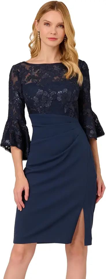 Adrianna Papell Floral Lace Combo Dress