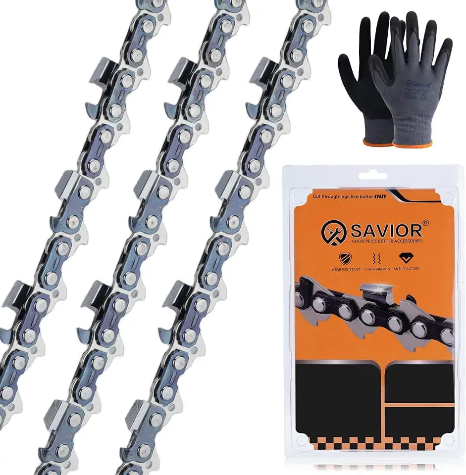 Savior 3Pack D81 Chainsaw Chain for 24" 3/8"Pitch .050" Gauge 81 Drive Links Replace Echo CS-600P 72LPX81CQ 72LPX081G 72EXL081G Fits Poulan Craftsman, Homelite McCulloch and More