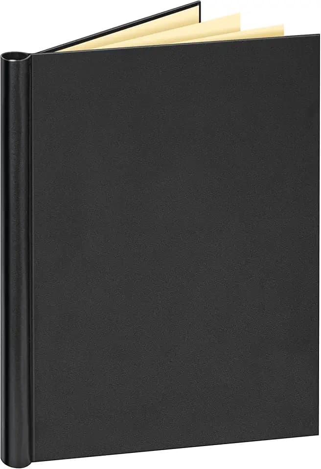 VELOFLEX 4944080 - Klemmbinder DIN A4, mit Leinenstruktur, Füllmenge max. 150 Blatt, Klemmmappe schwarz