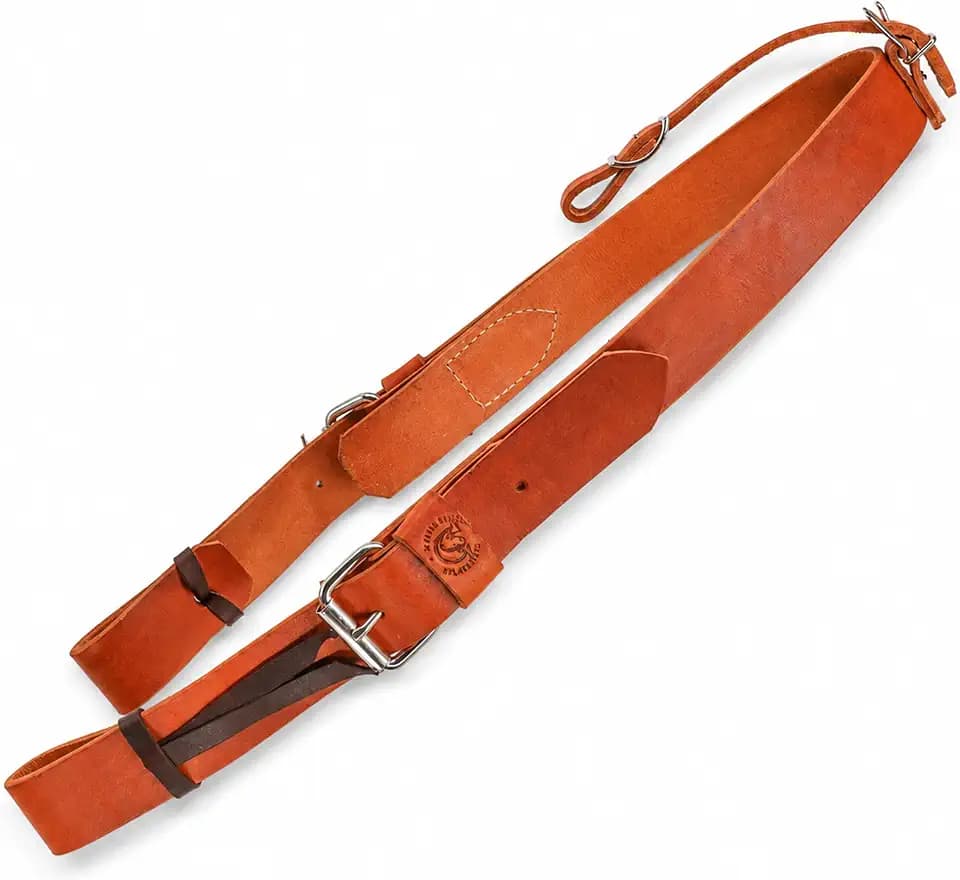USA Made Leather Back Pony Cinch Girth with Billets & Nickel Plated Roller Buckles Western Saddles