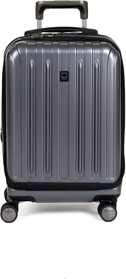DELSEY PARIS Titanium Hardside Expandable Luggage with Spinner Wheels Carry-On Luggage, Graphite, Carry-On 19 Inch