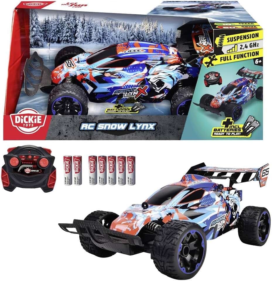 Dickie Toys - RC Auto Snow Lynx (32 cm) - ferngesteuertes Auto ab 6 Jahre mit Federung - Remote Control Car für Kinder, 10 km/h, 2,4 GHz Fernbedienung, inkl. Batterien