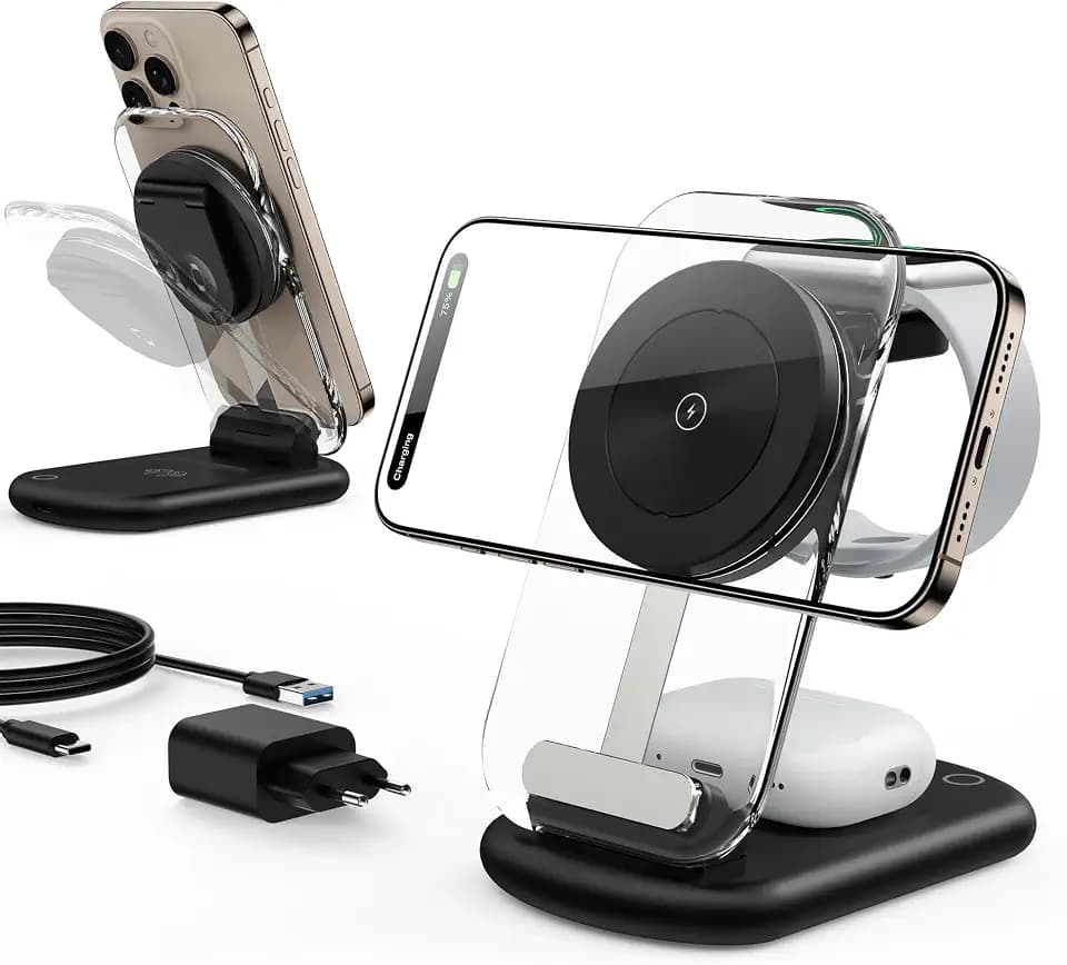 Kompatibel mit Mag Safe Ladegerät,Ladestation Apple Watch und iPhone