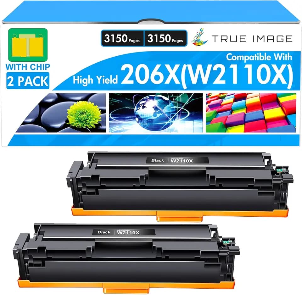 206X 206A Black Toner Cartridge High Yield for HP W2110X W2110A M283fdw