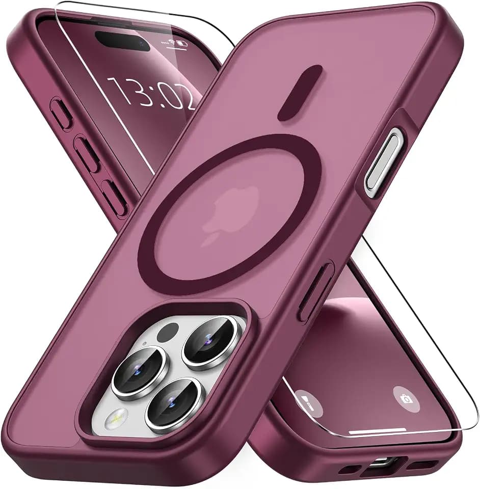 Vansdon for iPhone 16 Pro Case (Wine Red)