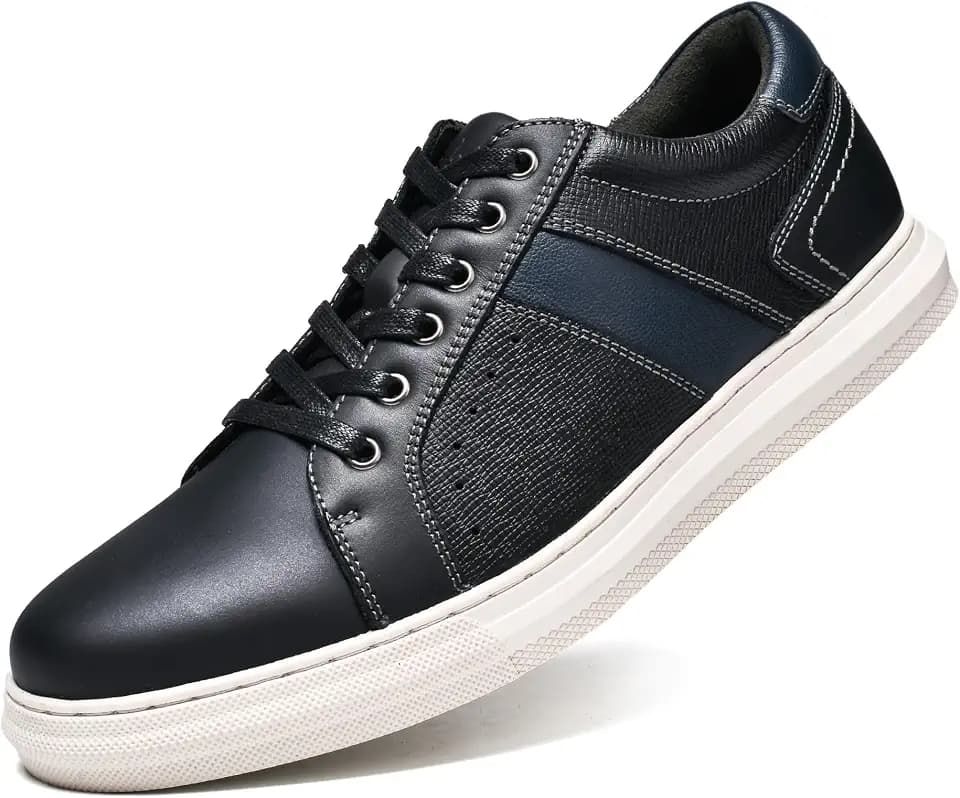Arkbird Mens Casual Shoes Leather Fashion Sneakers Business Casual Dress Sneakers Lace-up Oxford Shoe for Men