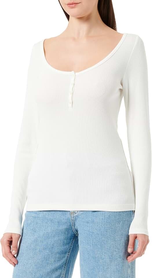 s.Oliver Damen T-Shirt Langarm White 34