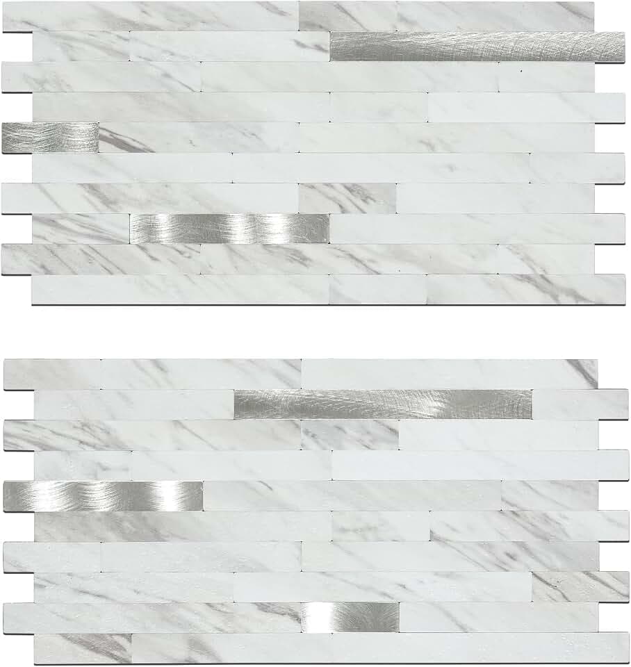 20 Pieces Peel and Stick PVC Mosaic Backsplash,for Kitchen Backsplash,Etc