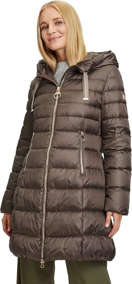 Betty Barclay Women's 7349/1546 Down Jacket, Brown, 38