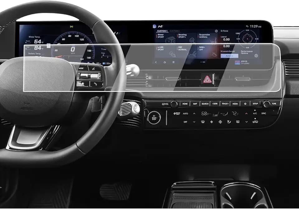 ECOZEN Screen Protector For 2025-2026 2027 Hyundai Ioniq 5/Ioniq 5 N - [12.3-Inch Integrated Touchscreen] - Tempered Glass Film 2025-2027 Ioniq 5 Accessories