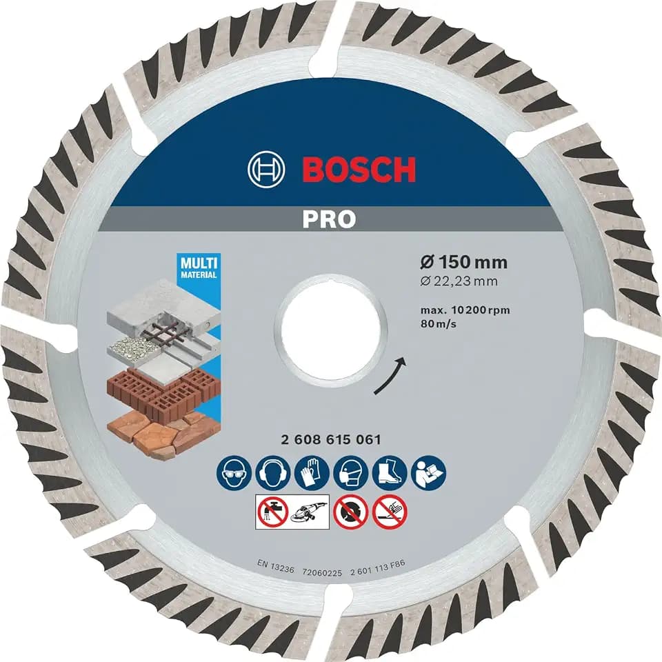Bosch Professional Diamanttrennscheibe Standard for Universal (Beton und Mauerwerk, 150 x 22,23 mm, Zubehör Winkelschleifer)