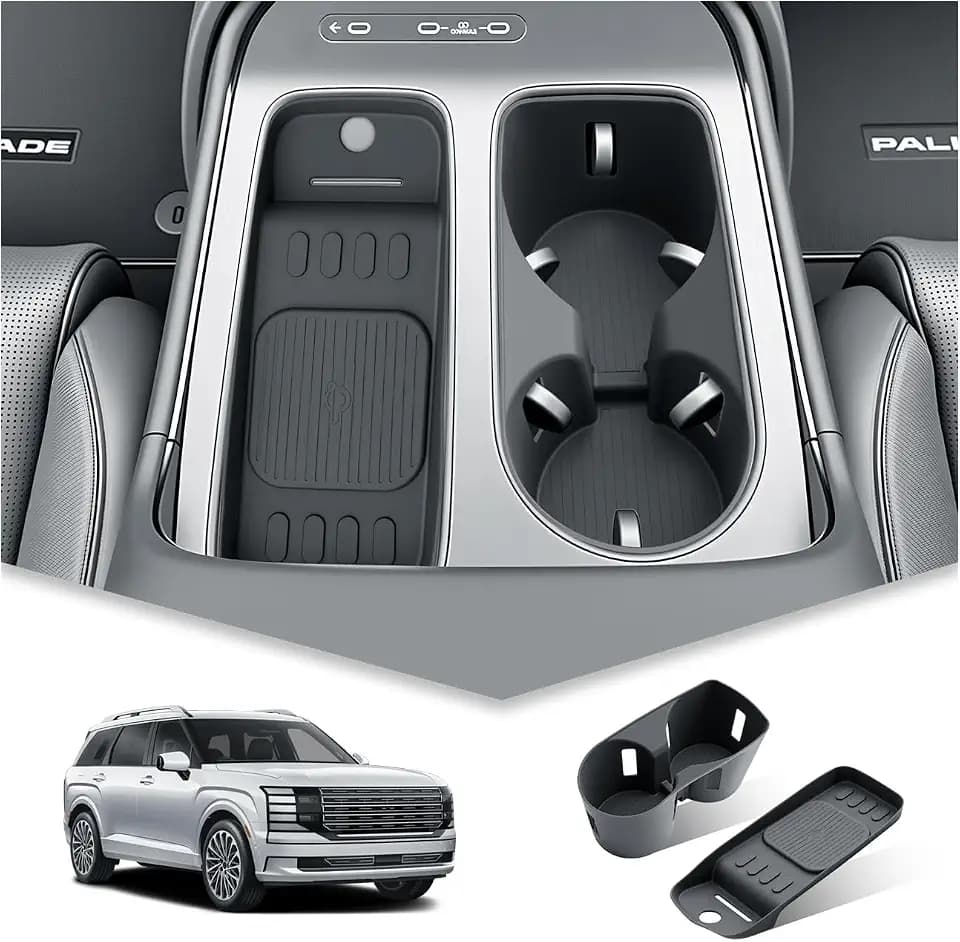BIBIBO 2Packs for 2026 2027 Hyundai Palisade Console Cup Holder Inserts Set