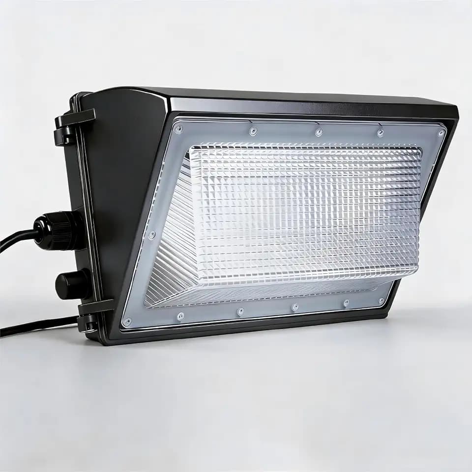 Senzoy LED Wall Pack Light 1Pack 61W, IP65 Waterproof Outdoor Security Light with Dusk-to-Dawn Photocell, 5000K 130LM/W AC100-277V Commercial Grade Exterior Wall Light for Yard Barn Garage-V1