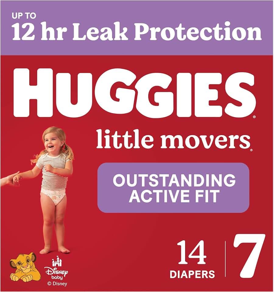 Huggies Little Movers Diapers Size 7, 14 Count