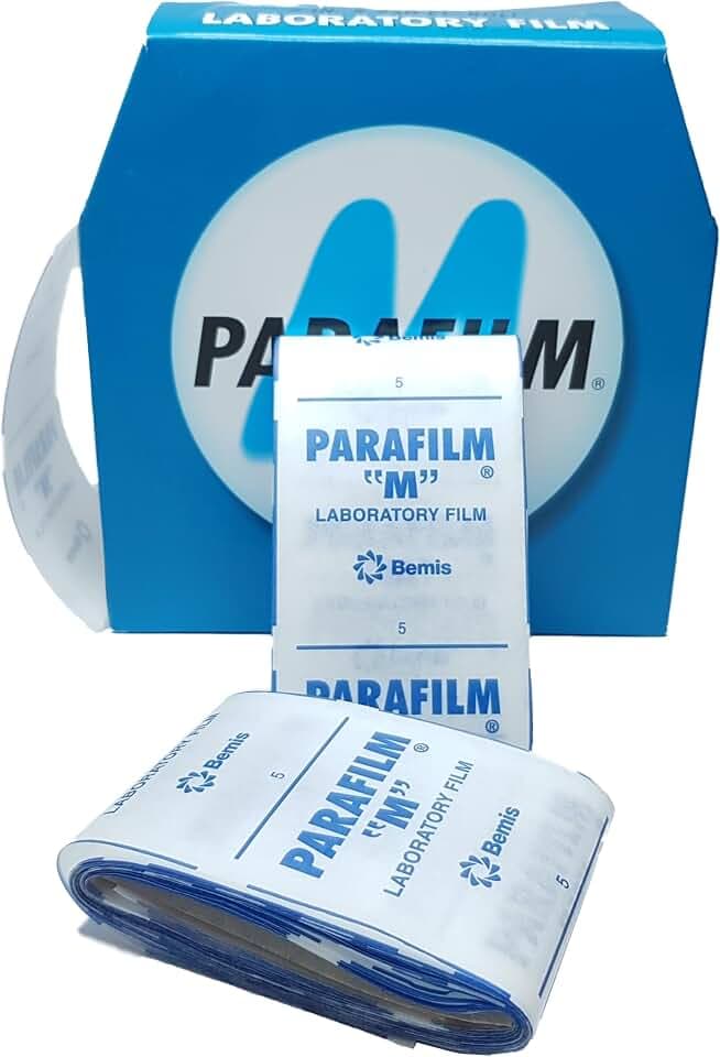 Parafilm - 5 Meter x 5cm - Verschlussband für Mykologie, Modellbau und Mikrobiologie - Perfekt geeignet für Petrischalen und Flaschen