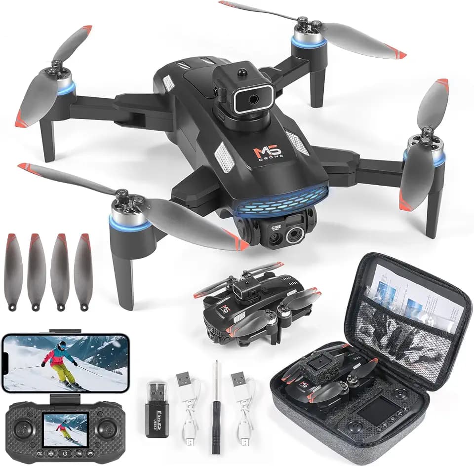 Drohne mit Kamera HD 4K,RC Faltbare FPV WiFi Live Ãœbertragung Drohne für Kinder Anfänger,2 Akku Lange Flugzeit,Headless Modus,Flugbahnflug,Hindernisvermeidung,One Key Start/Landen,Headless Modus