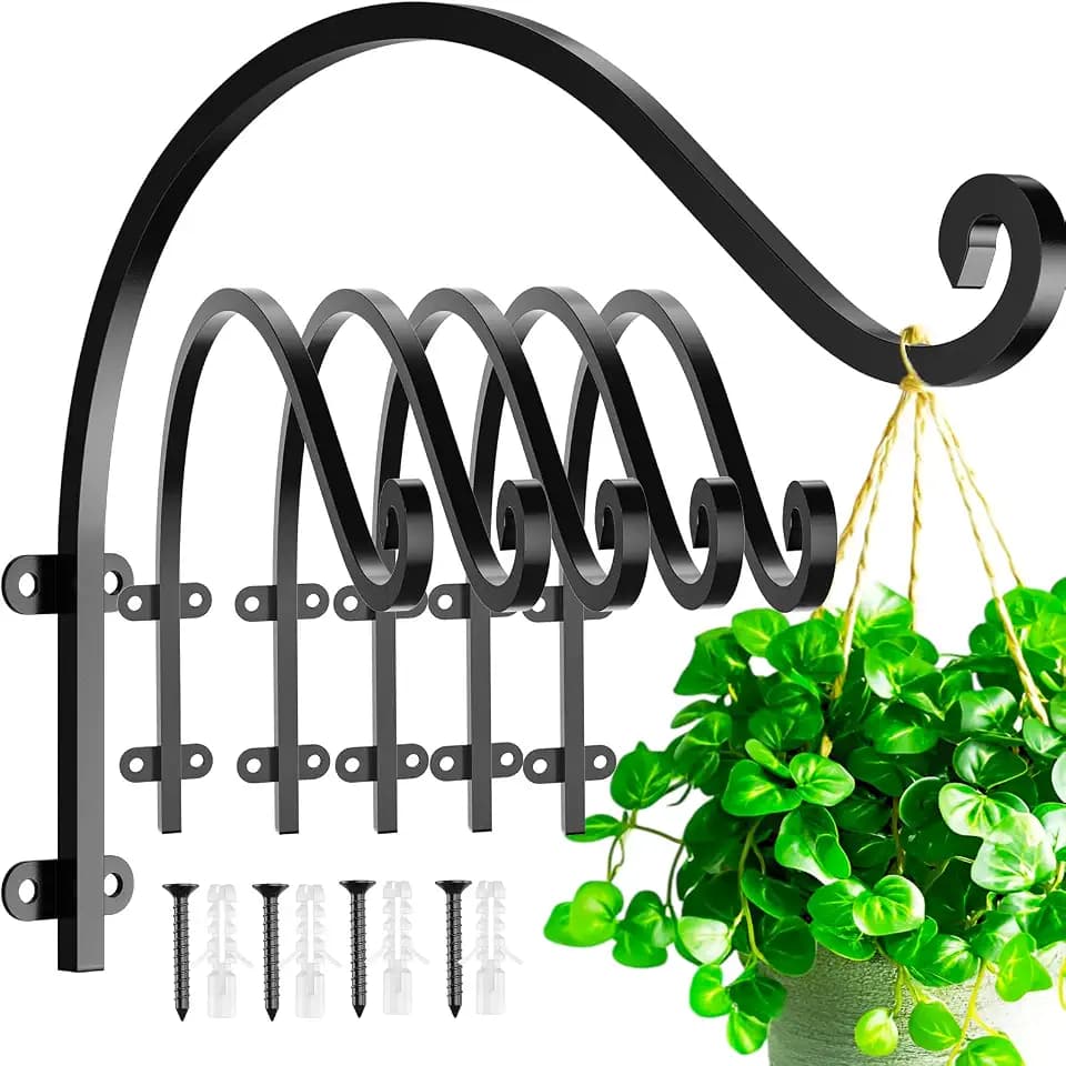 6Pack Heavy Duty Plant Hanger Bracket 16Inch Hanging Brackets for Outdoor