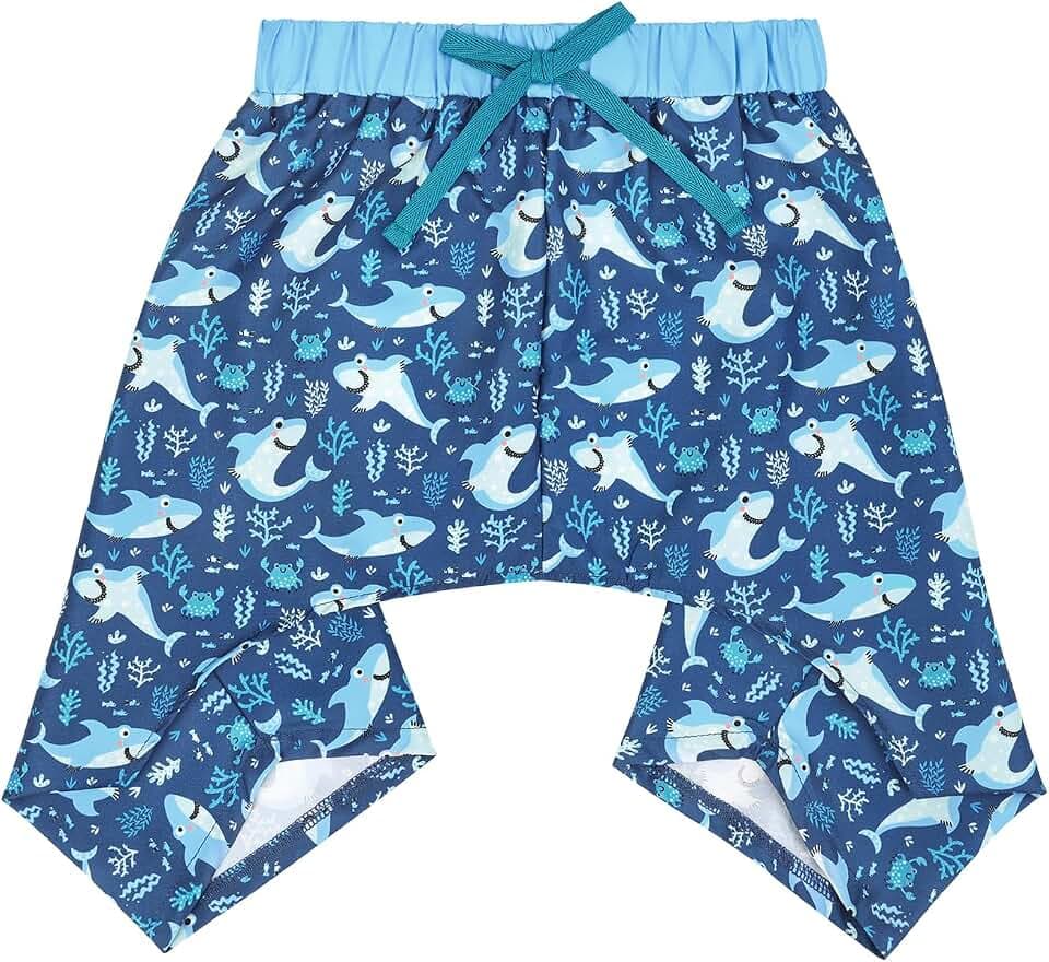 HDE Dog Swim Trunks Hawaiian Shorts Beach Pool Puppy Swimsuit Bl Sharks XXL