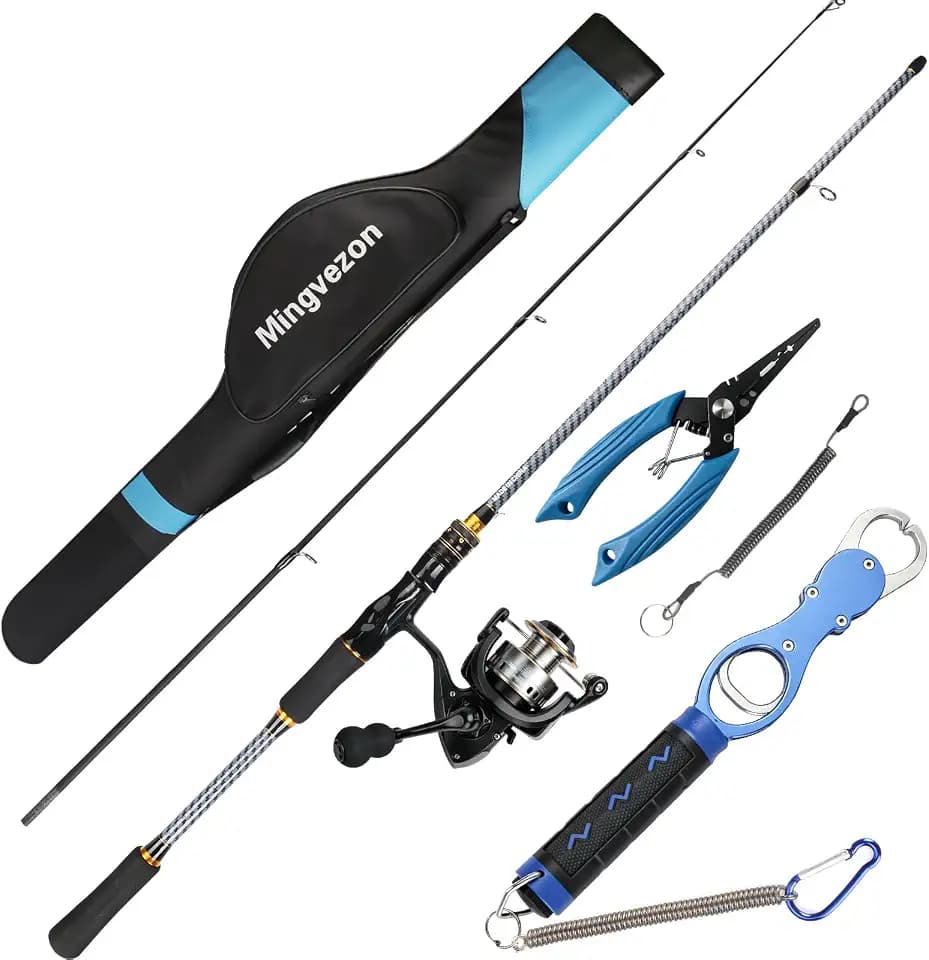 Spinning Rod and Reel Combo, Inshore Saltwater & Freshwater Fishing Kit