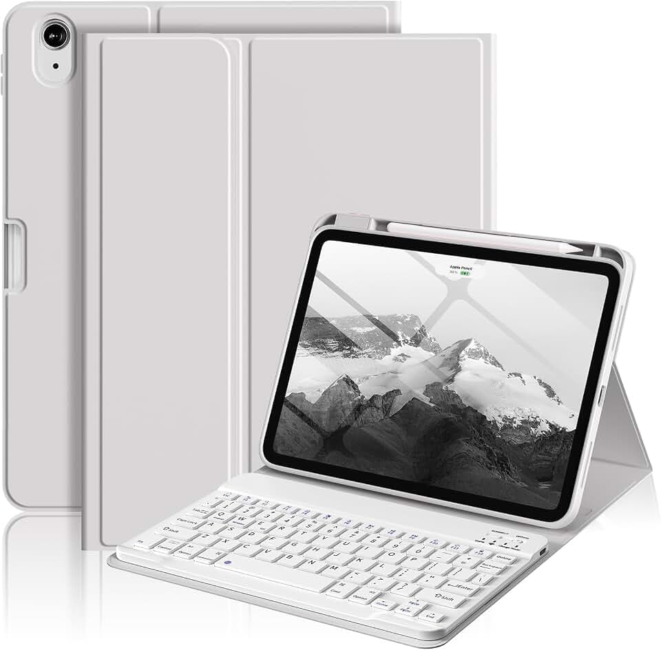 Keyboard Case for iPad Air 11-inch M4/M3/M2, Air 4/5 10.9", Gray