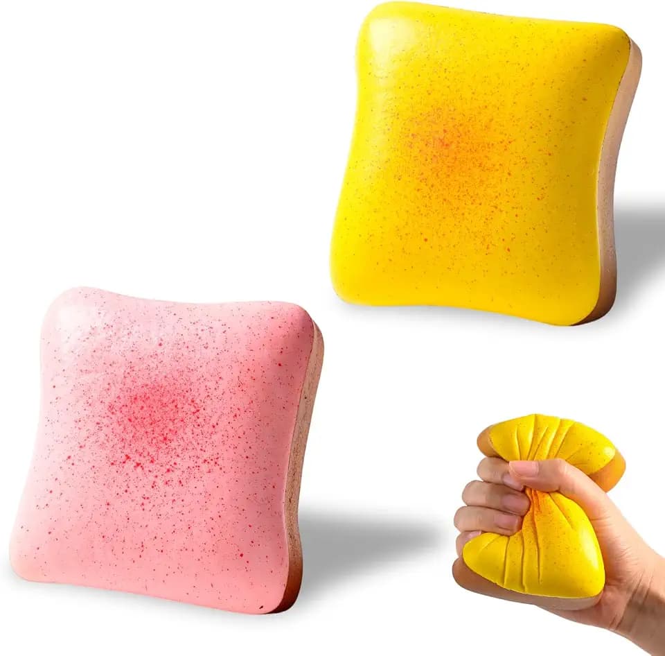 Bread Squishy 2 Pack, Slow Rising Fidget Toy for Adults Stress Relief