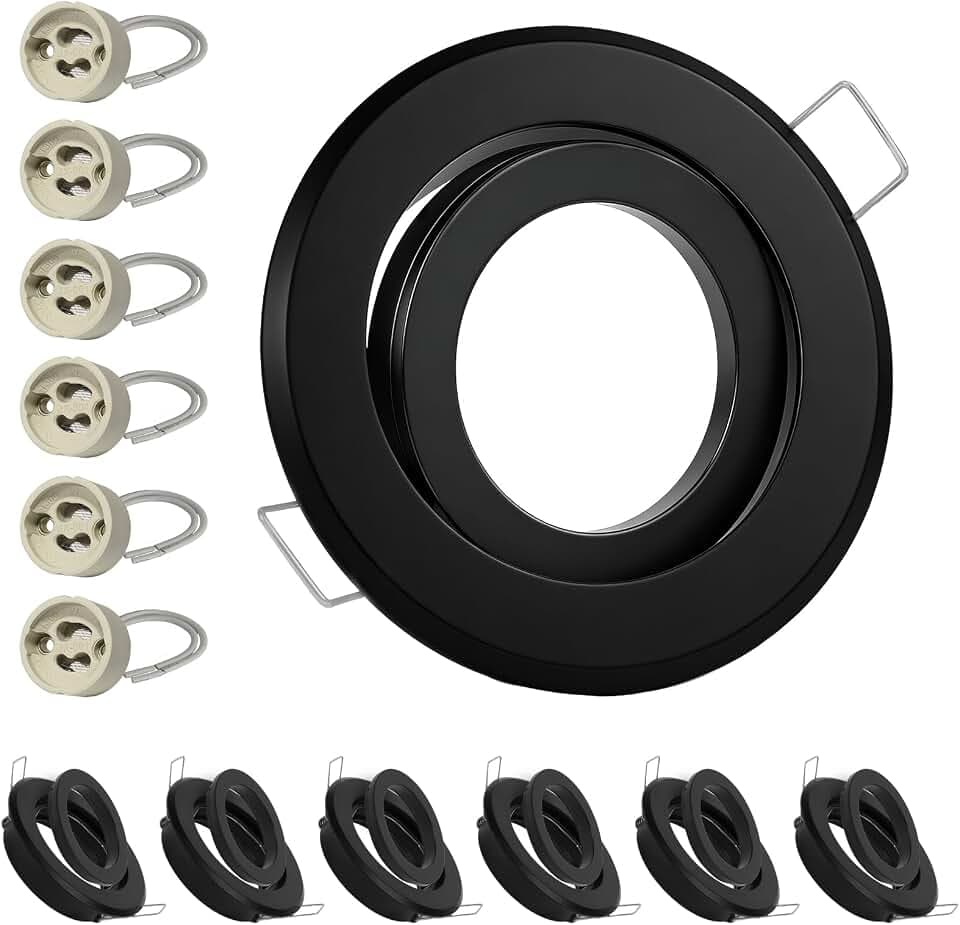Dehobo Aluminium Einbaustrahler GU10 Einbaumaß Ø 68mm-80mm mit GU10 Fassung