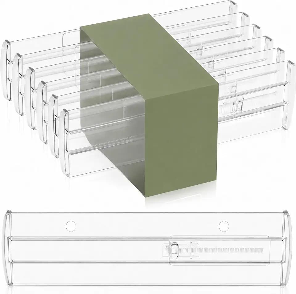 8 Stück Schubladentrenner Verstellbare Schubladenteiler Transparente Schubladeneinteiler 26,8-43,1cm Kunststoff Schubladen Separatoren Trennsystem Schubladen Organizer Badezimmer Tisch Kommode