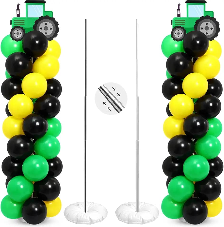 Sosation 2 Set Tractor Balloon Column Stand Kit Birthday Party Decorations