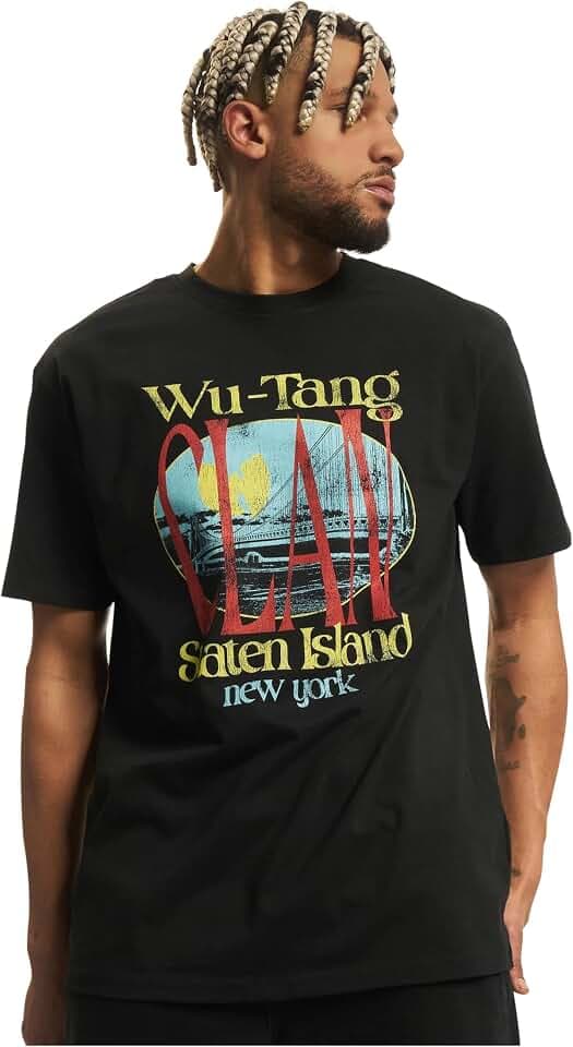 Mister Tee Herren Mt2088-wu Tang Staten Island Oversize Tee T-Shirt
