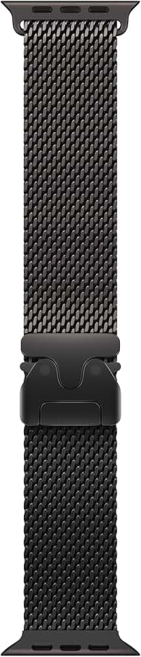 Apple Watch Band - Milanaise Armband - 49 mm - Schwarz - Large, Stainless Steel