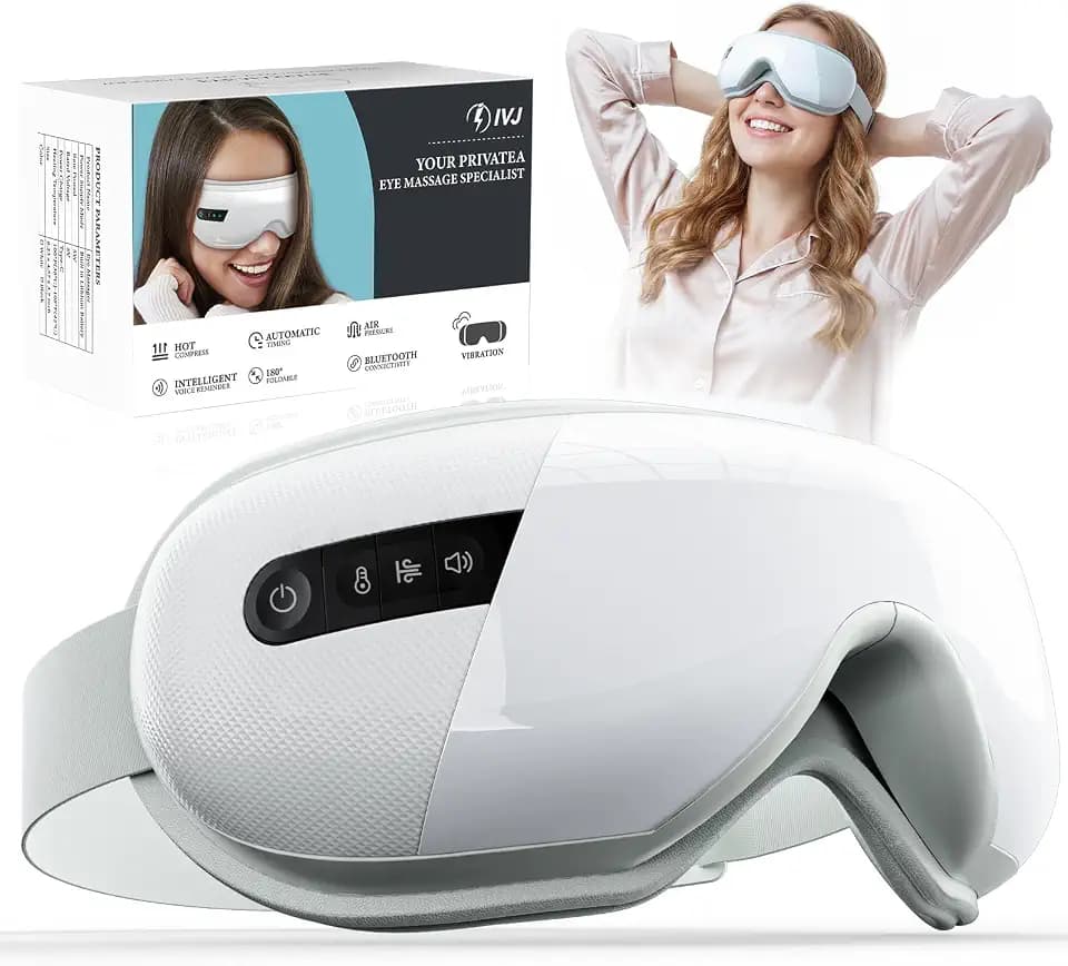 IVJ Elektrisches Augenmassagegerät mit Wärmefunktion & Bluetooth