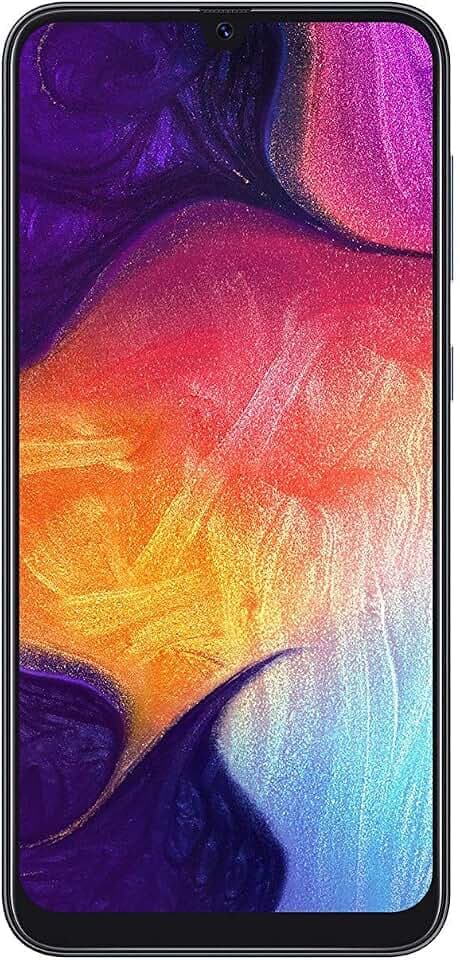 Samsung Galaxy A50 SM-A505G 128 GB, Dual-Sim, 6,4 Zoll Infinity-U-Display, Dreifach-Kamera, 4 GB RAM, GSM entsperrtes internationales Modell, keine Garantie (blau)