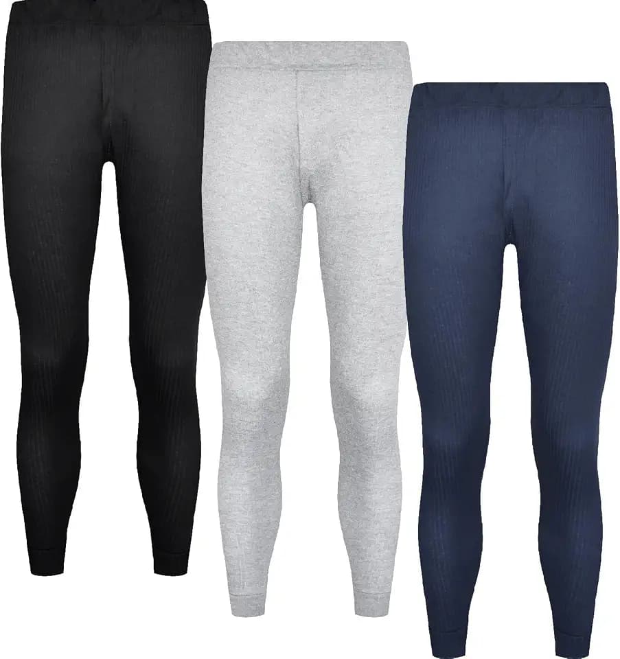 BestSale247 Herren Thermo Unterhose Lang 3er Pack Männer Long Johns Skiunterwäsche Baumwolle