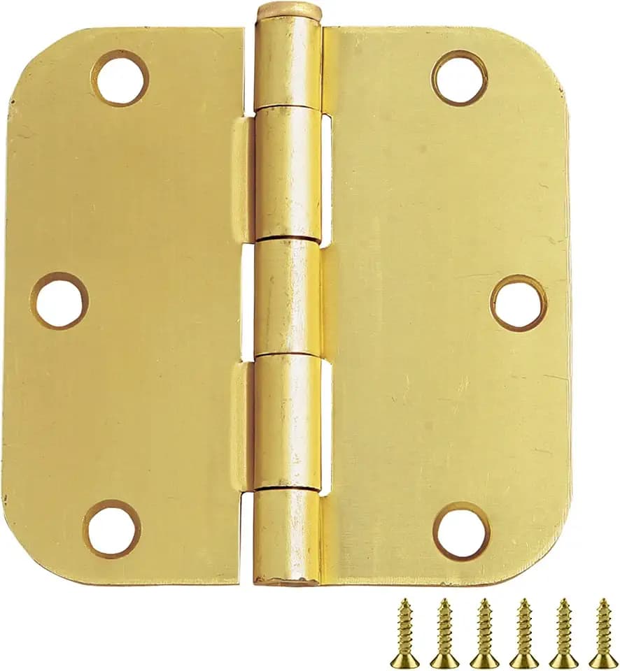 Design House Interior Door Hinge, 3.5", Satin Brass