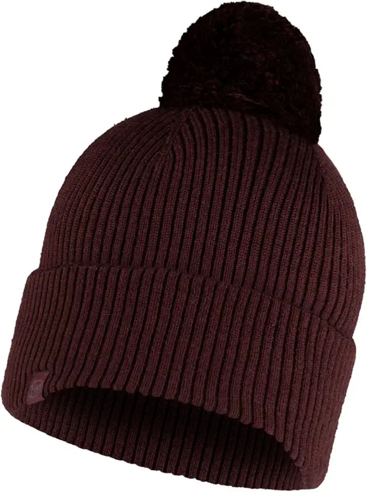 Buff Knitted Hat Tim Maroon