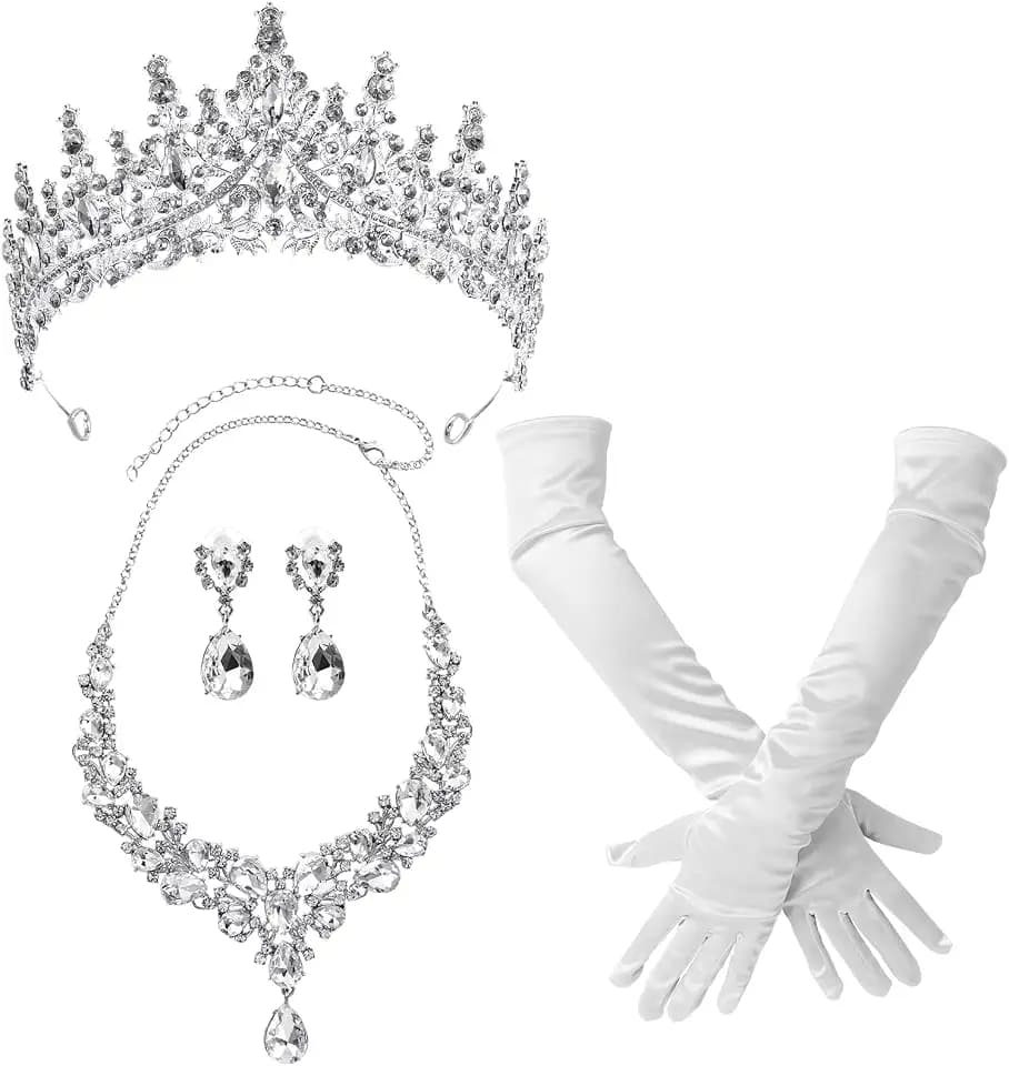 Tondiamo Halloween Crowns Jewelry Set for Princess Bride Costume