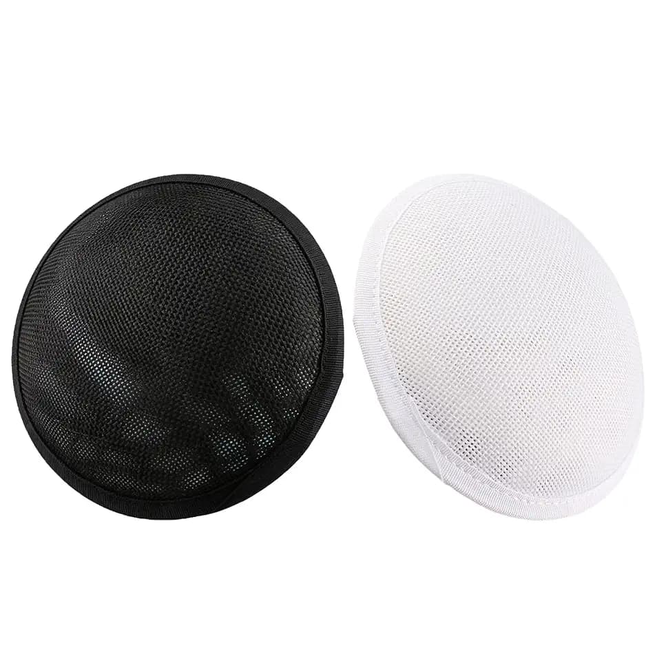 ZCZQC 2PCS Retro Round Hair Accessory Hat Base 5 Inch Linen Mesh Veil Mini Hat Base for Wedding Party Performance Fashion Show Racecourse DIY Headwear Craft Black White