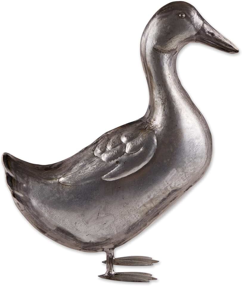 DII Galvanized Metal Collection Farm Animal, Duck, 12.5x4.5x14.5