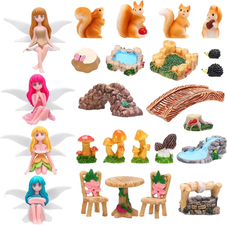 25Pcs Fairy Garden Accessories, Fairies Miniature Ornaments